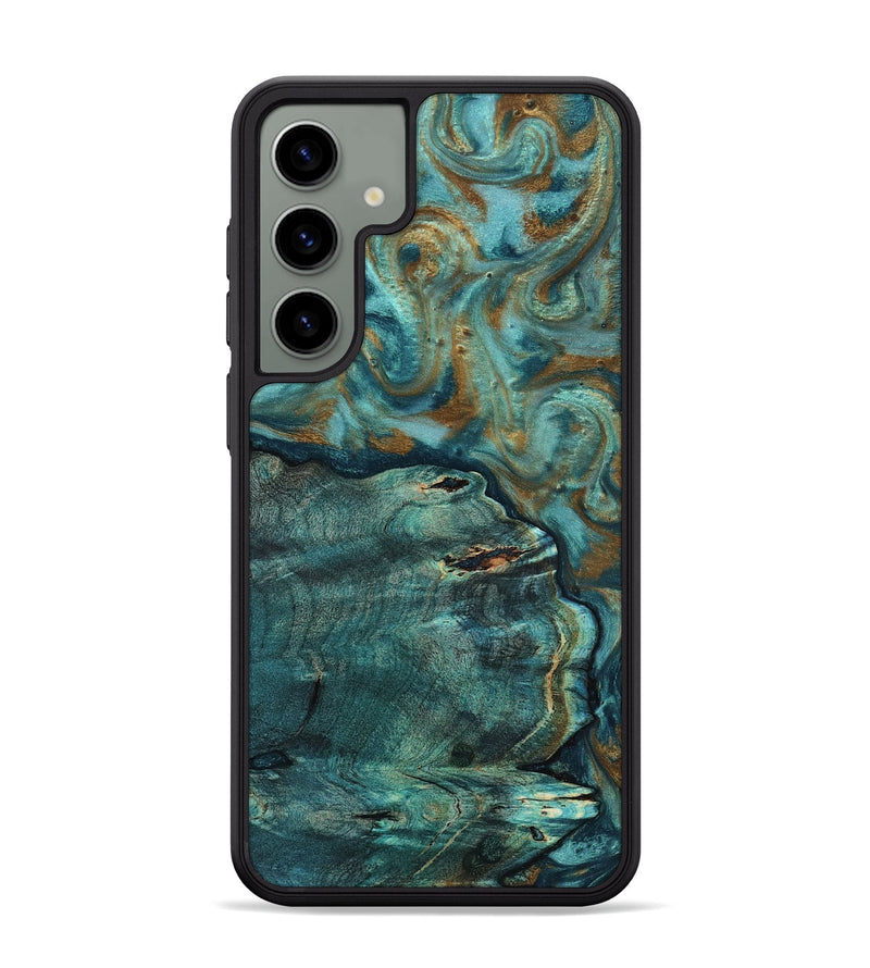 Galaxy S24 Plus Wood Phone Case - Darrin (Teal & Gold, 818488)