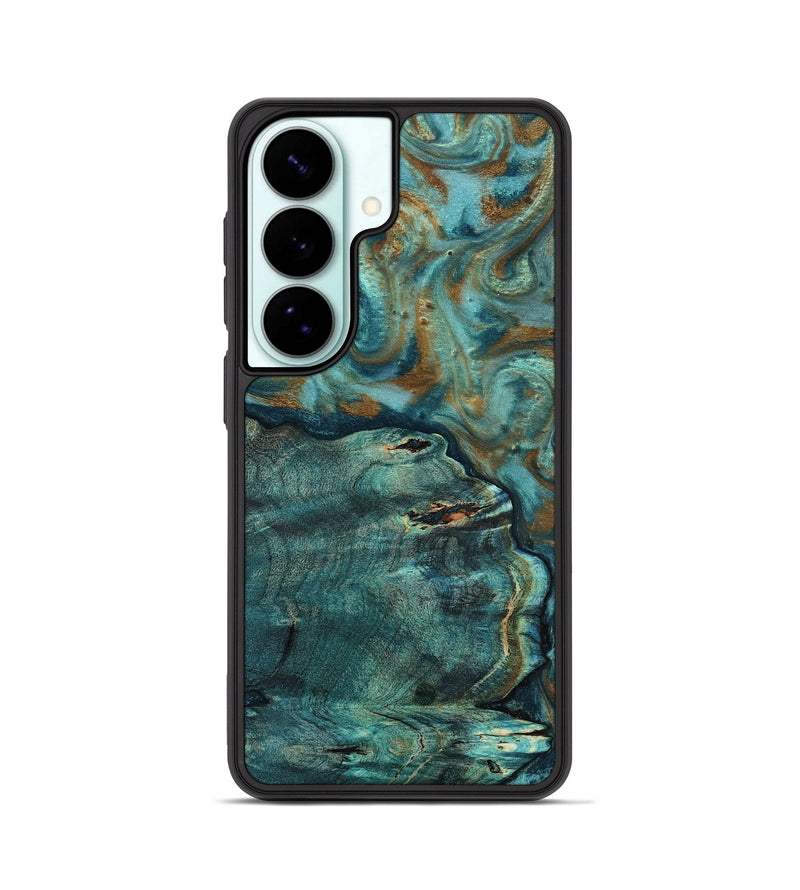 Galaxy S26 Wood Phone Case - Darrin (Teal & Gold, 818488)