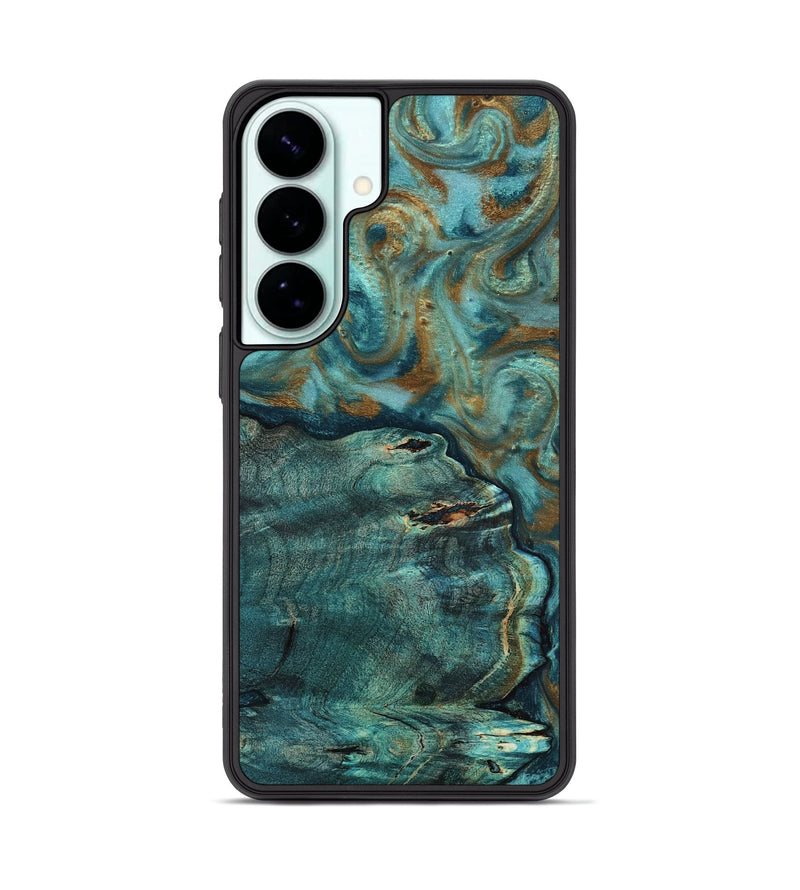 Galaxy S26 Plus Wood Phone Case - Darrin (Teal & Gold, 818488)