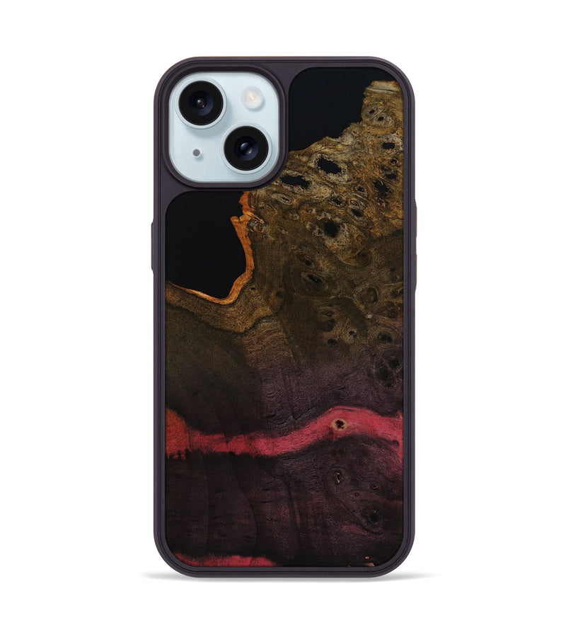 iPhone 15 Wood Phone Case - Josue (Wood Burl, 818495)