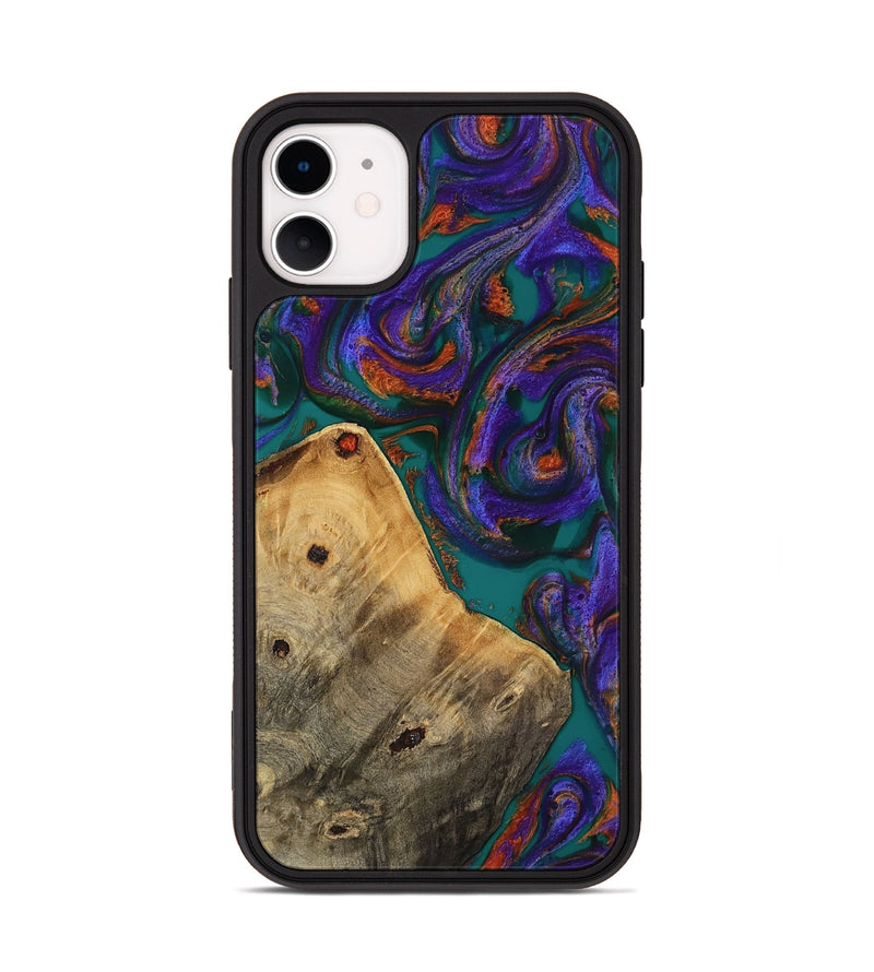 iPhone 11 Wood Phone Case - Erick (Purple, 818499)