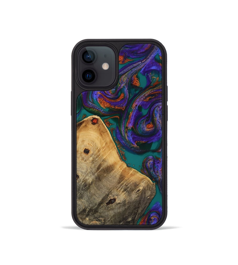 iPhone 12 mini Wood Phone Case - Erick (Purple, 818499)