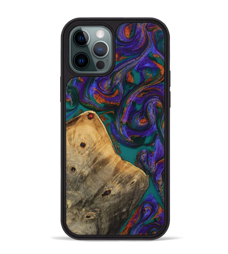 iPhone 12 Pro Max Wood Phone Case - Erick (Purple, 818499)