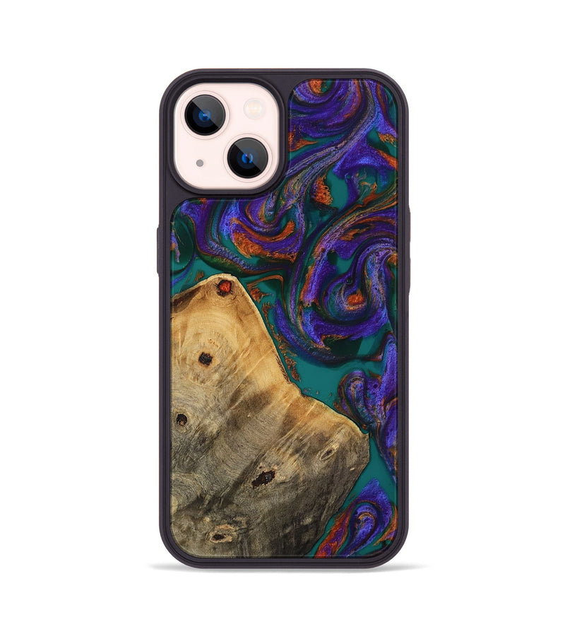 iPhone 14 Wood Phone Case - Erick (Purple, 818499)