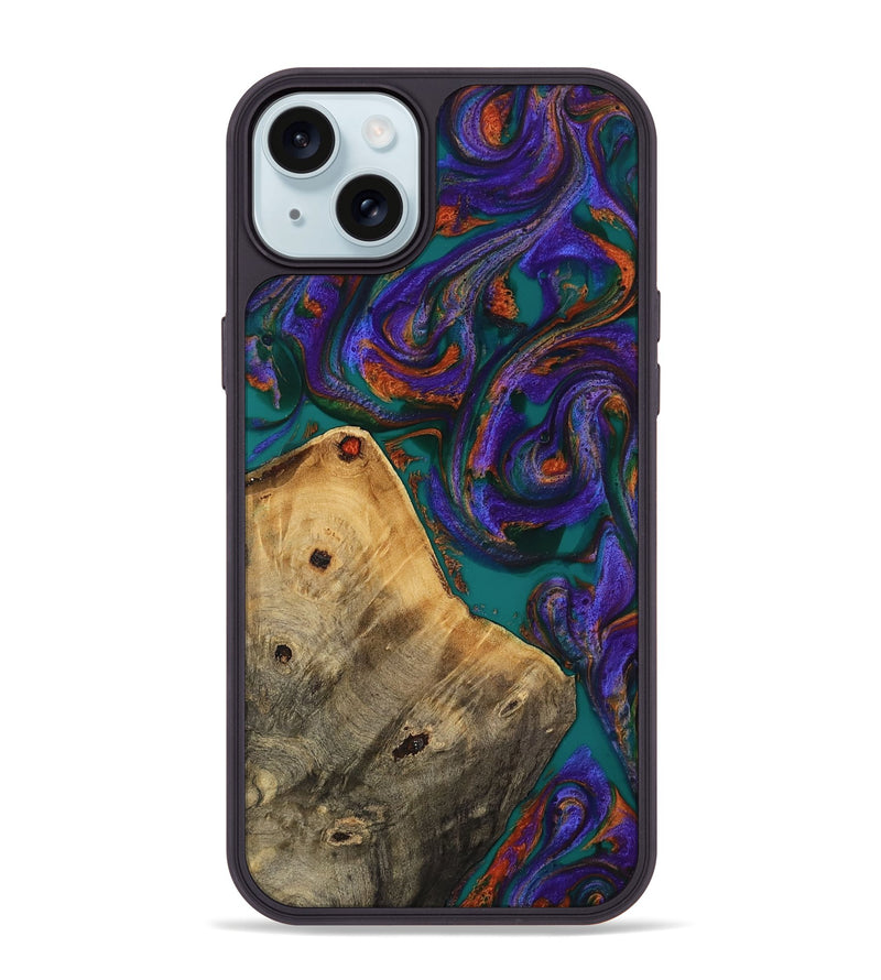 iPhone 15 Plus Wood Phone Case - Erick (Purple, 818499)