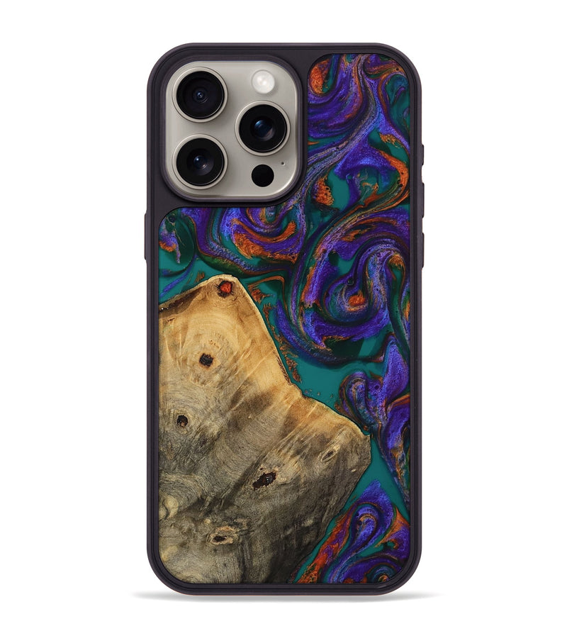 iPhone 15 Pro Max Wood Phone Case - Erick (Purple, 818499)
