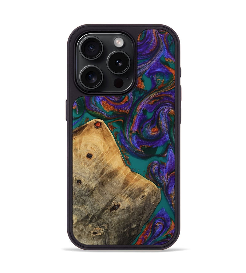 iPhone 15 Pro Wood Phone Case - Erick (Purple, 818499)