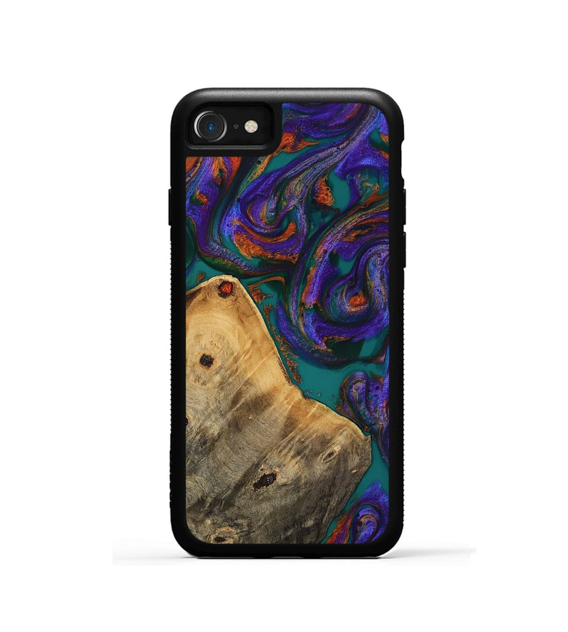 iPhone SE Wood Phone Case - Erick (Purple, 818499)