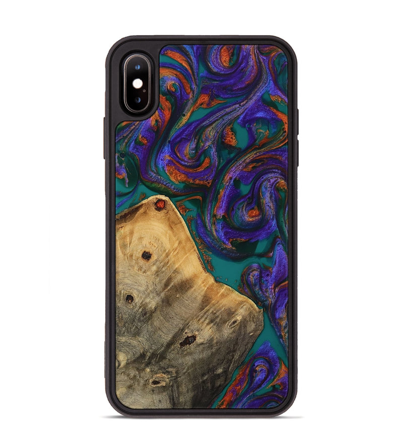 iPhone Xs Max Wood Phone Case - Erick (Purple, 818499)