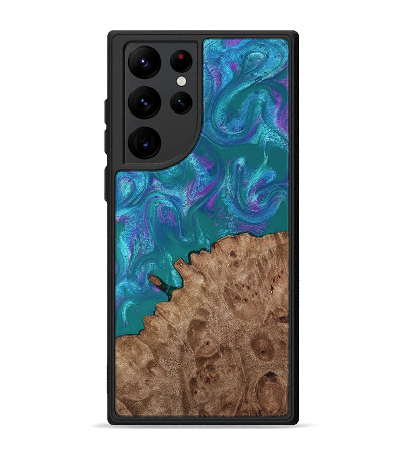 Galaxy S22 Ultra Wood Phone Case - Larissa (Purple, 818501)