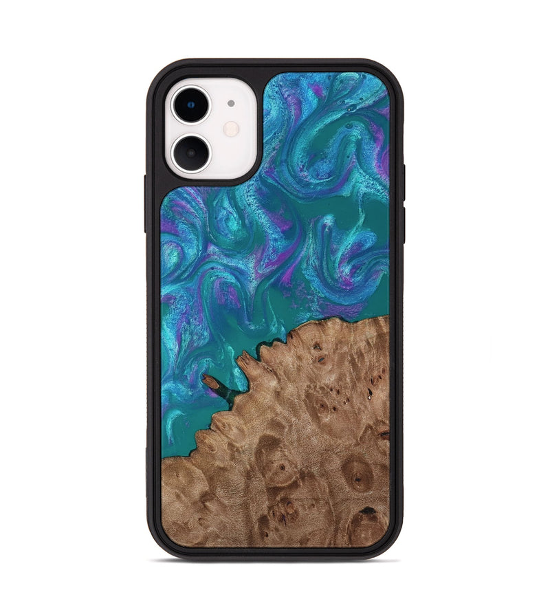 iPhone 11 Wood Phone Case - Larissa (Purple, 818501)