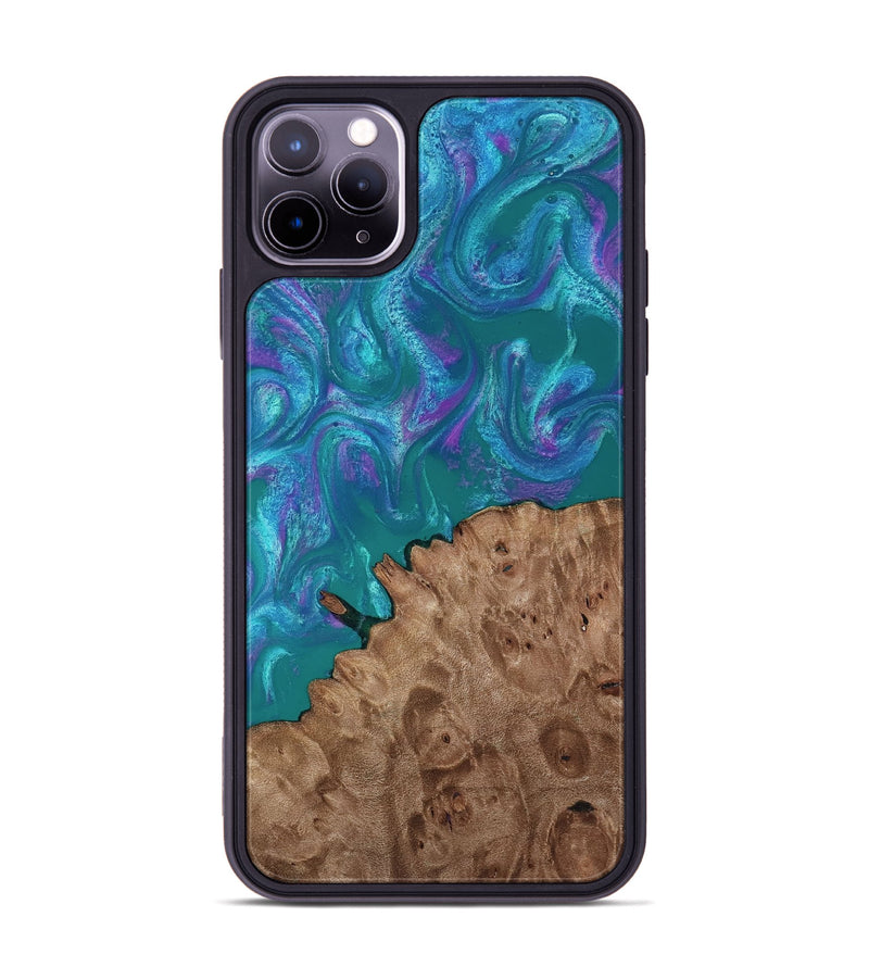 iPhone 11 Pro Max Wood Phone Case - Larissa (Purple, 818501)