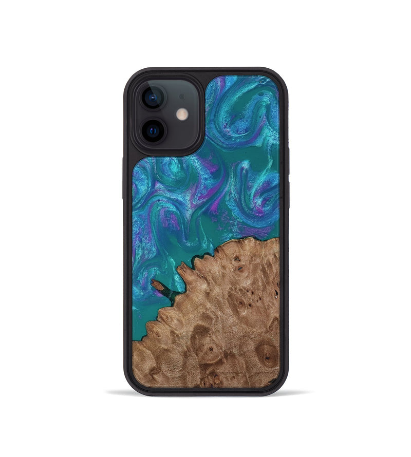 iPhone 12 mini Wood Phone Case - Larissa (Purple, 818501)