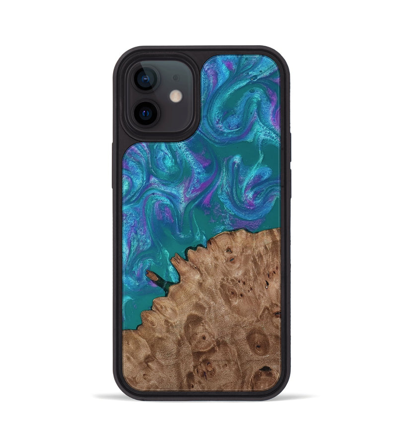 iPhone 12 Wood Phone Case - Larissa (Purple, 818501)