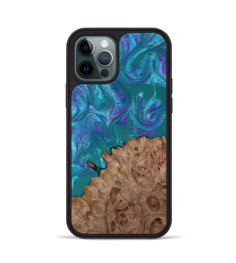 iPhone 12 Pro Wood Phone Case - Larissa (Purple, 818501)