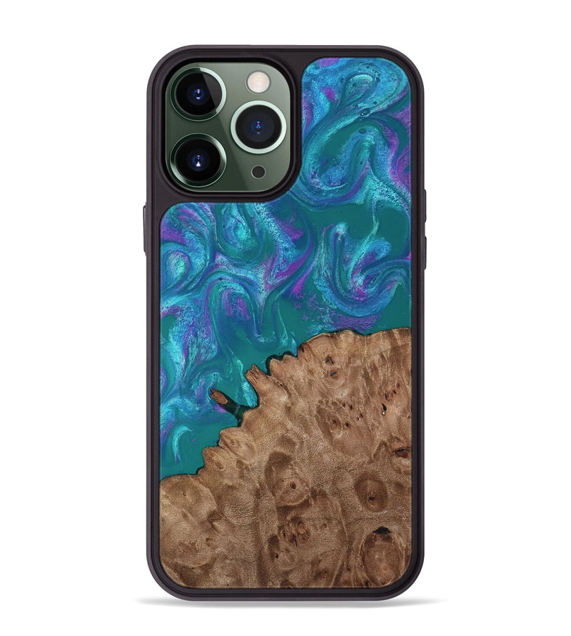 iPhone 13 Pro Max Wood Phone Case - Larissa (Purple, 818501)