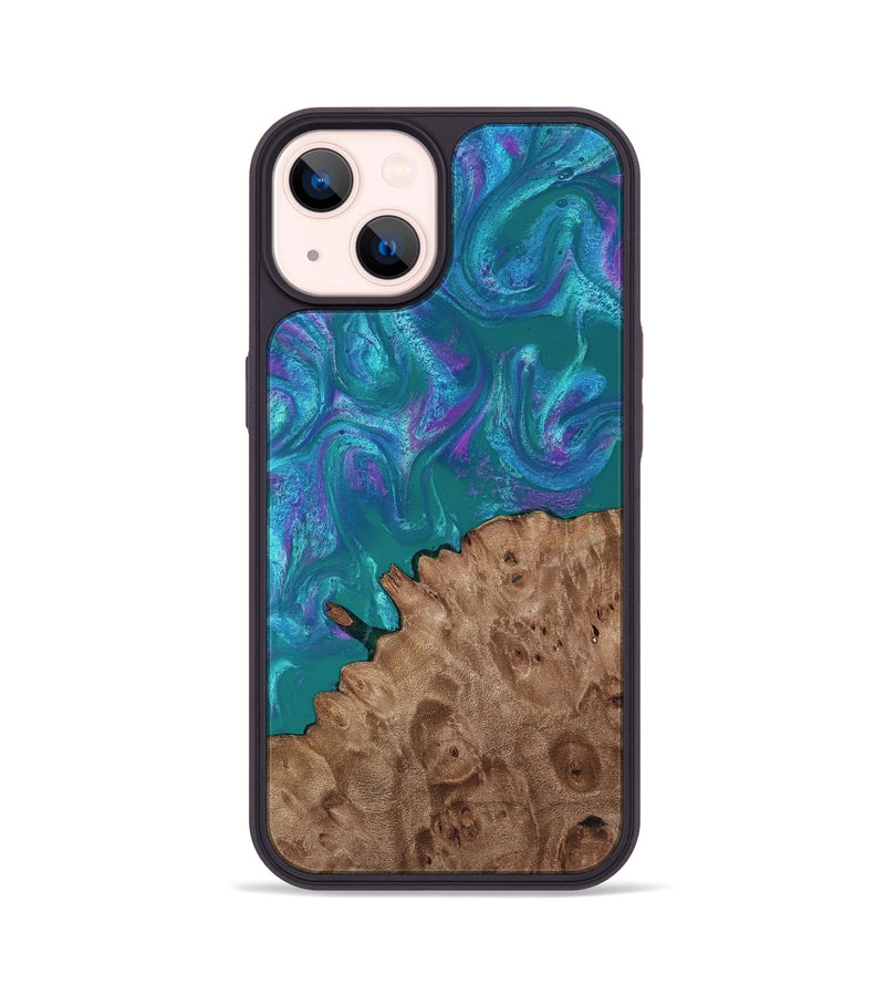iPhone 14 Wood Phone Case - Larissa (Purple, 818501)