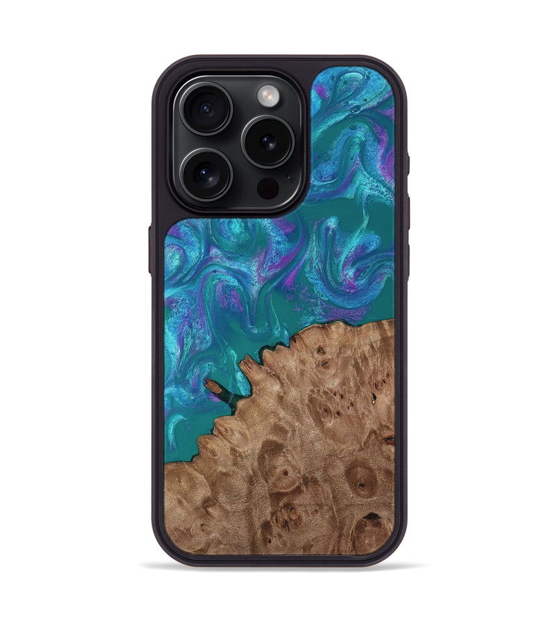 iPhone 15 Pro Wood Phone Case - Larissa (Purple, 818501)