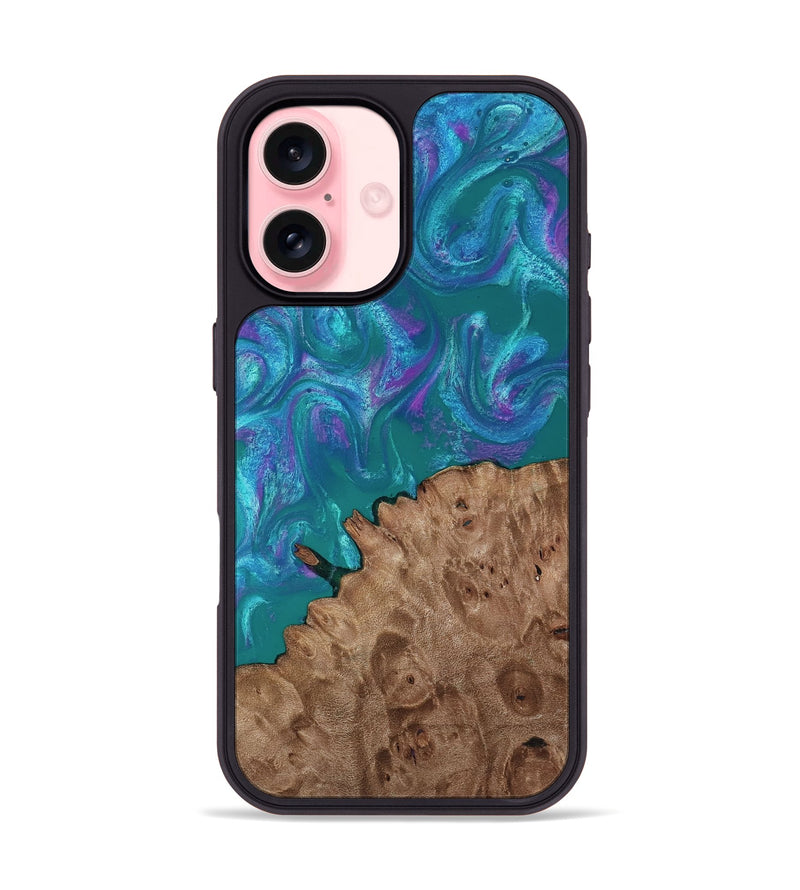 iPhone 16 Wood Phone Case - Larissa (Purple, 818501)