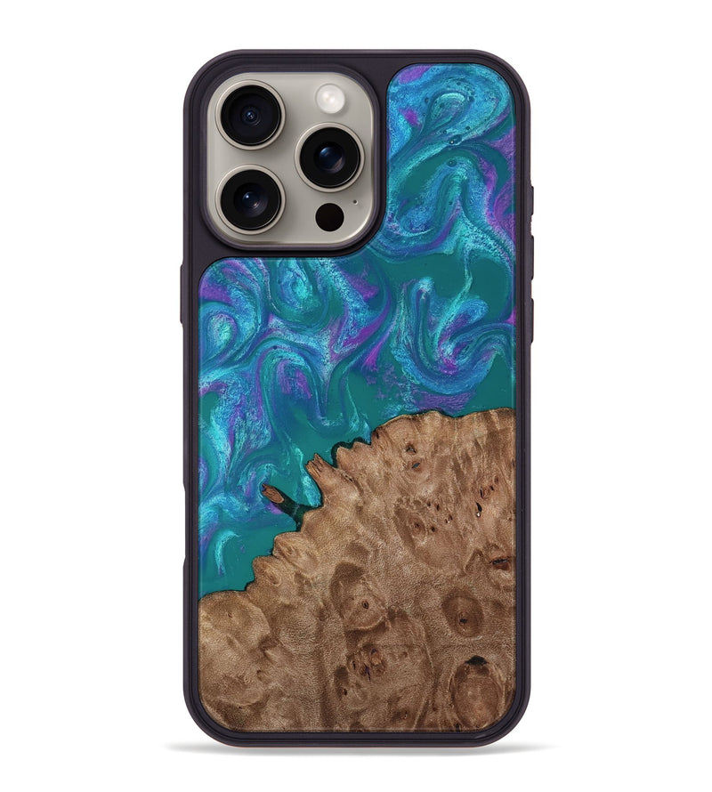 iPhone 16 Pro Max Wood Phone Case - Larissa (Purple, 818501)