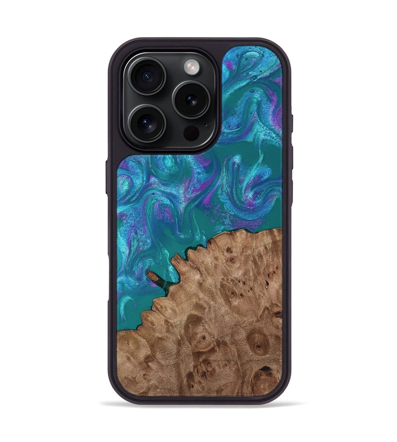 iPhone 16 Pro Wood Phone Case - Larissa (Purple, 818501)