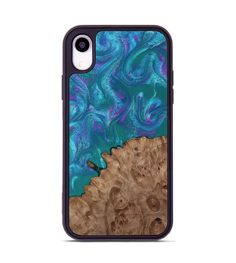 iPhone Xr Wood Phone Case - Larissa (Purple, 818501)