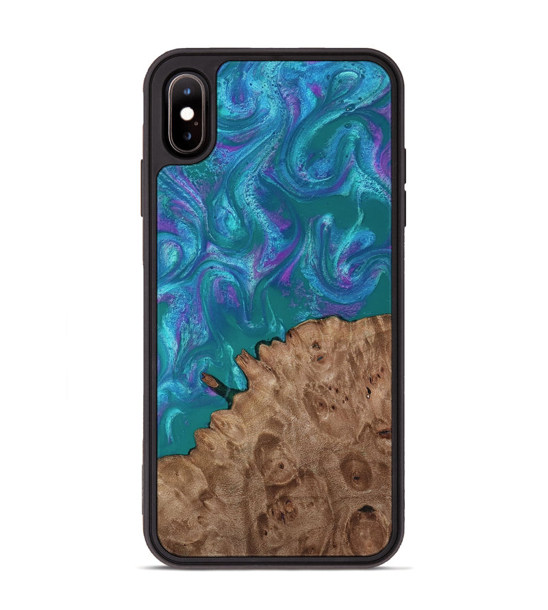 iPhone Xs Max Wood Phone Case - Larissa (Purple, 818501)