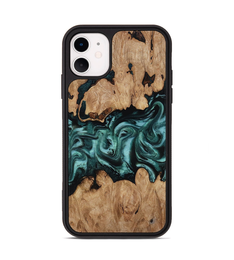 iPhone 11 Wood Phone Case - Noel (Green, 818502)