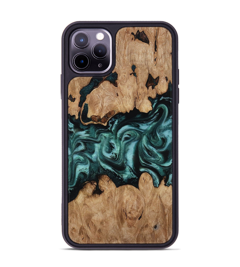 iPhone 11 Pro Max Wood Phone Case - Noel (Green, 818502)