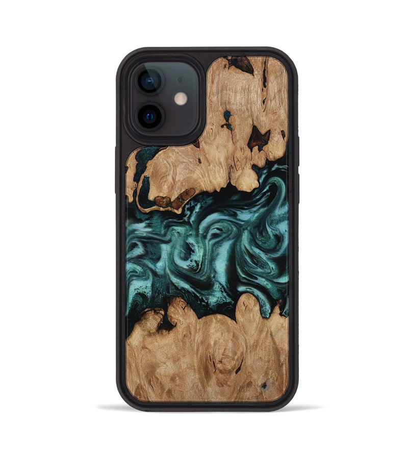iPhone 12 Wood Phone Case - Noel (Green, 818502)