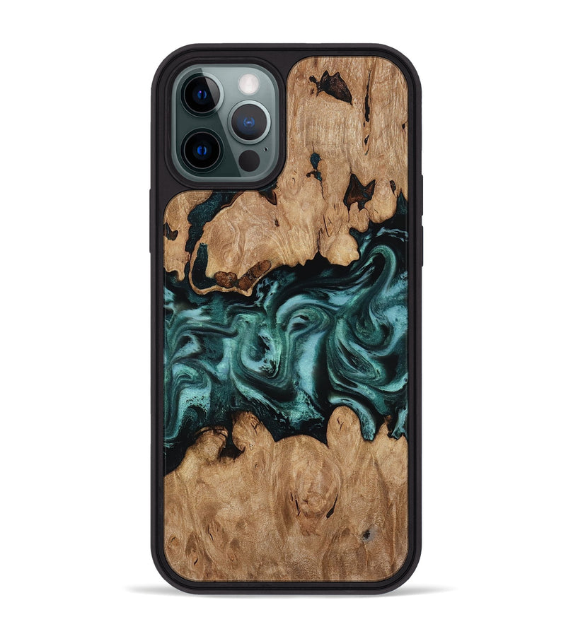 iPhone 12 Pro Max Wood Phone Case - Noel (Green, 818502)