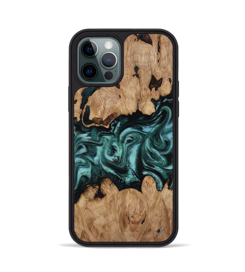 iPhone 12 Pro Wood Phone Case - Noel (Green, 818502)