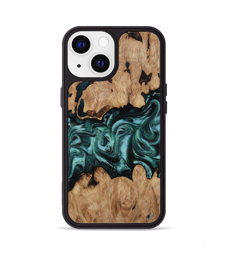 iPhone 13 Wood Phone Case - Noel (Green, 818502)