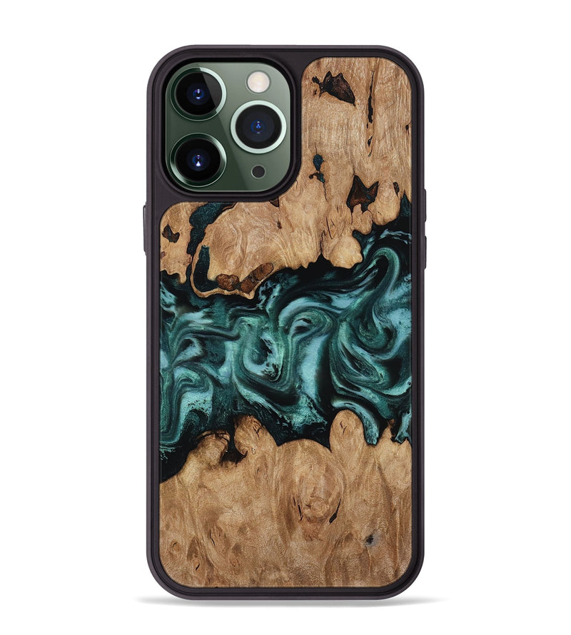 iPhone 13 Pro Max Wood Phone Case - Noel (Green, 818502)
