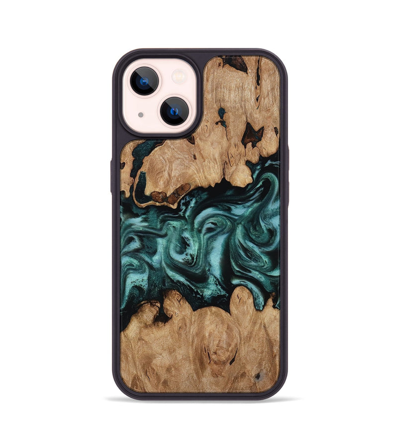 iPhone 14 Wood Phone Case - Noel (Green, 818502)