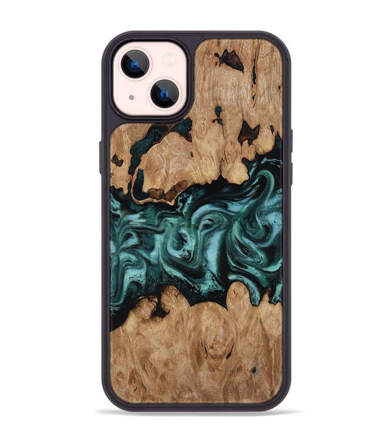 iPhone 14 Plus Wood Phone Case - Noel (Green, 818502)