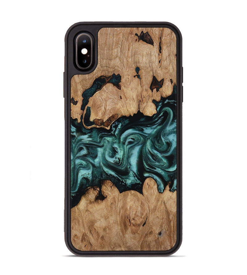 iPhone Xs Max Wood Phone Case - Noel (Green, 818502)