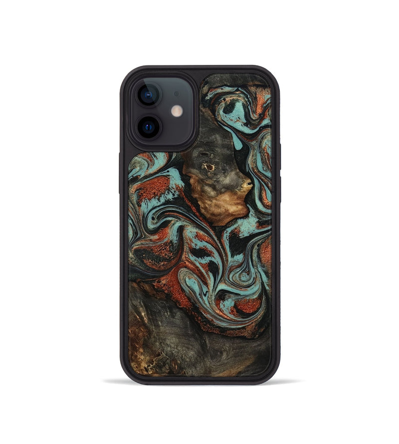 iPhone 12 mini Wood Phone Case - Seven (Green, 818503)