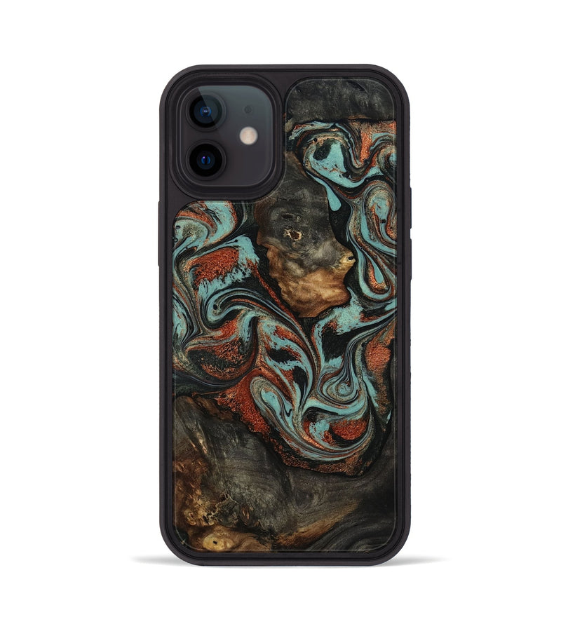 iPhone 12 Wood Phone Case - Seven (Green, 818503)