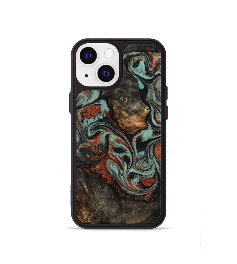 iPhone 13 mini Wood Phone Case - Seven (Green, 818503)