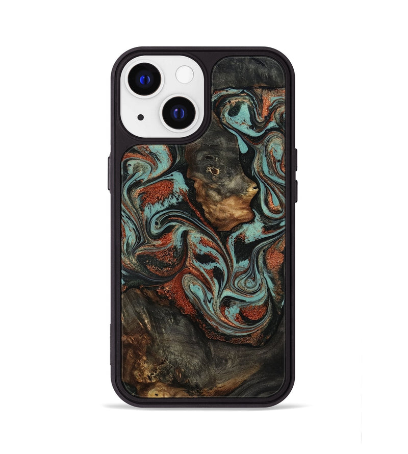 iPhone 13 Wood Phone Case - Seven (Green, 818503)