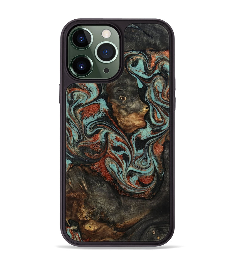 iPhone 13 Pro Max Wood Phone Case - Seven (Green, 818503)