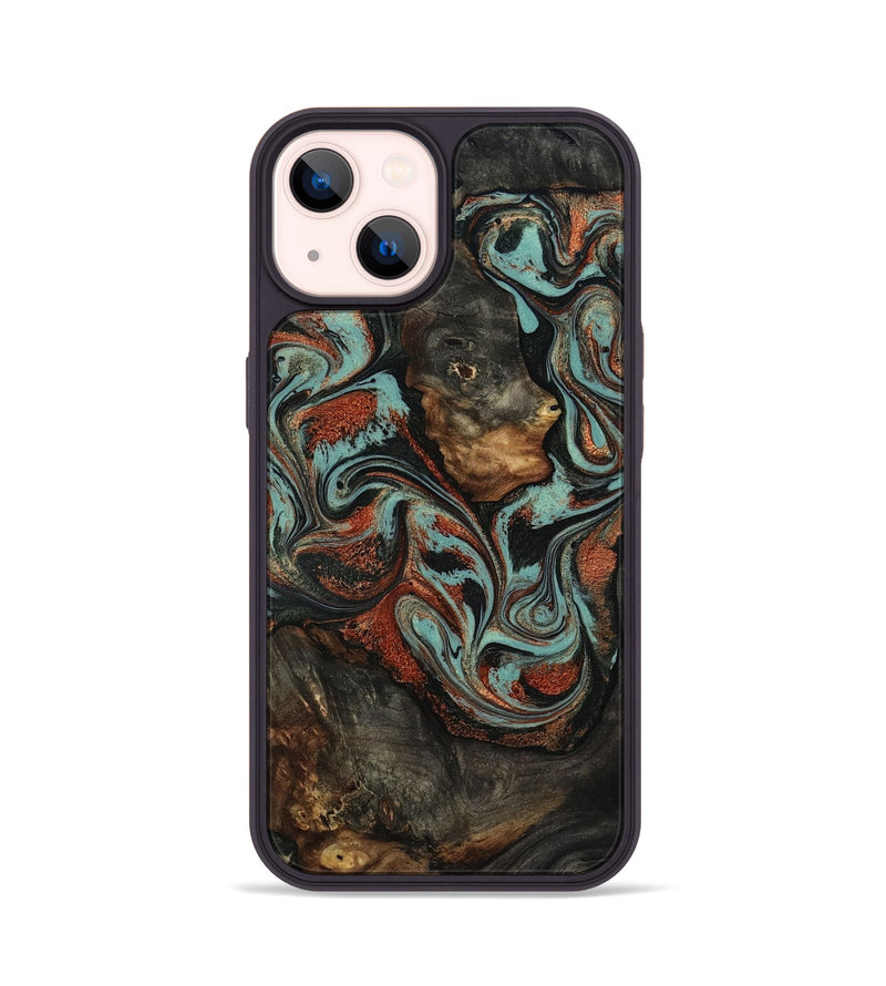 iPhone 14 Wood Phone Case - Seven (Green, 818503)