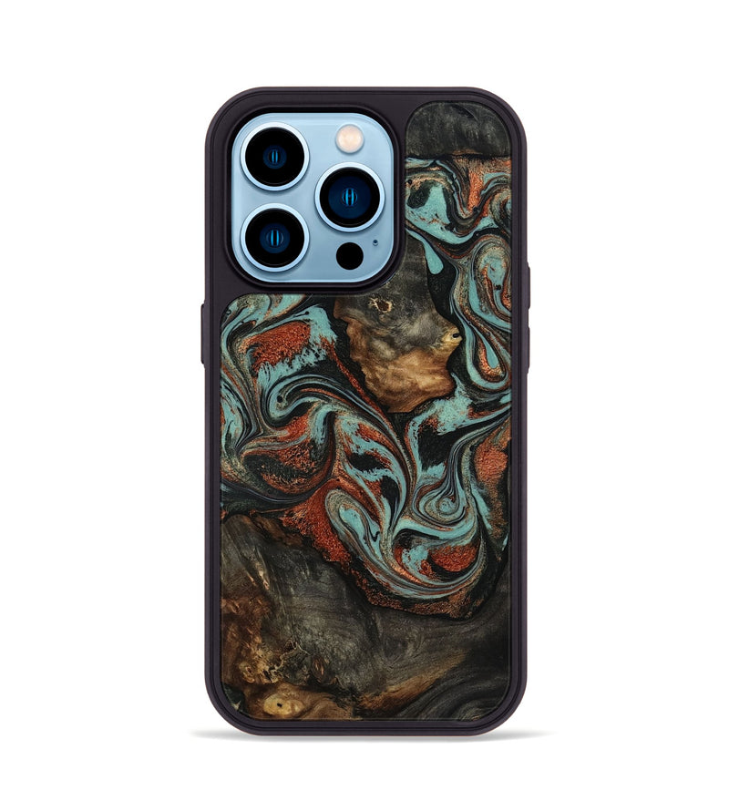 iPhone 14 Pro Wood Phone Case - Seven (Green, 818503)