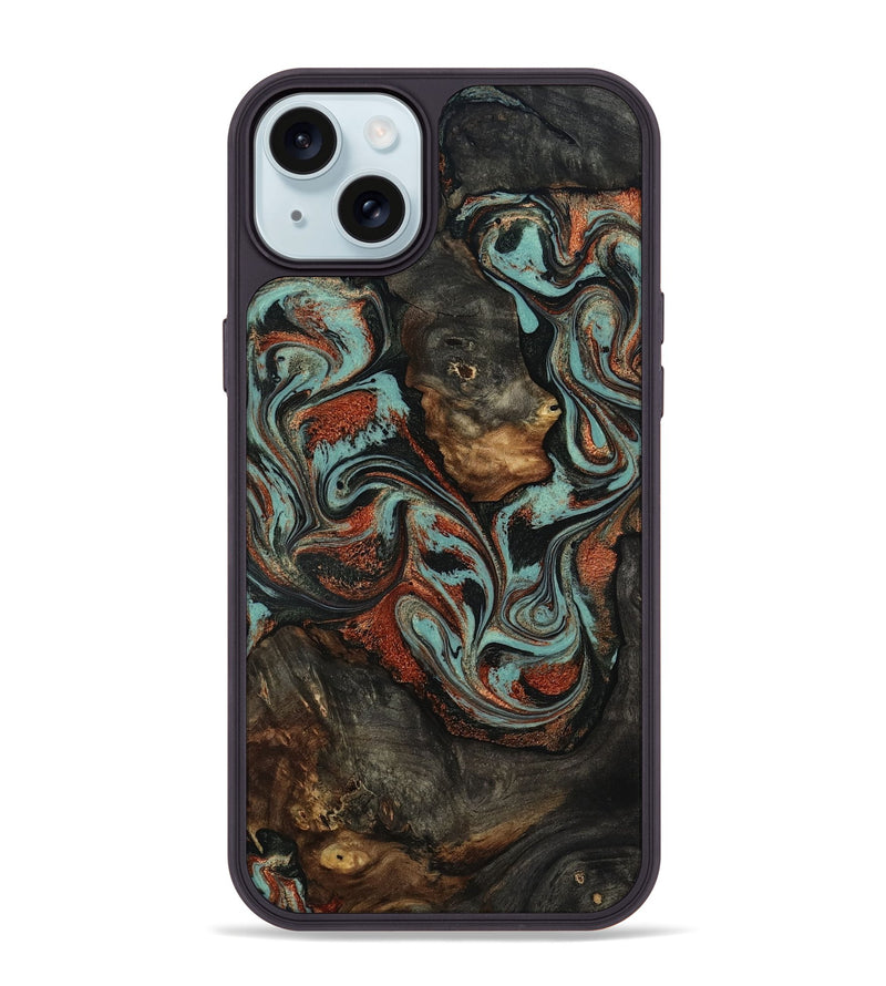 iPhone 15 Plus Wood Phone Case - Seven (Green, 818503)