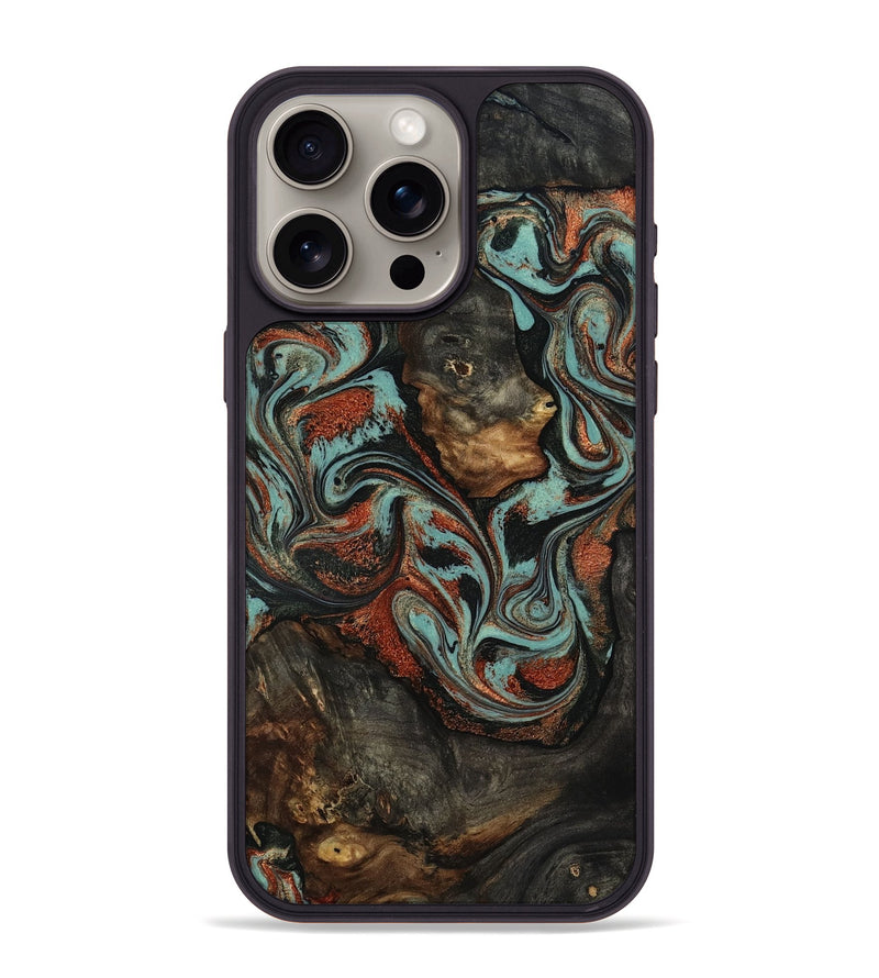 iPhone 15 Pro Max Wood Phone Case - Seven (Green, 818503)