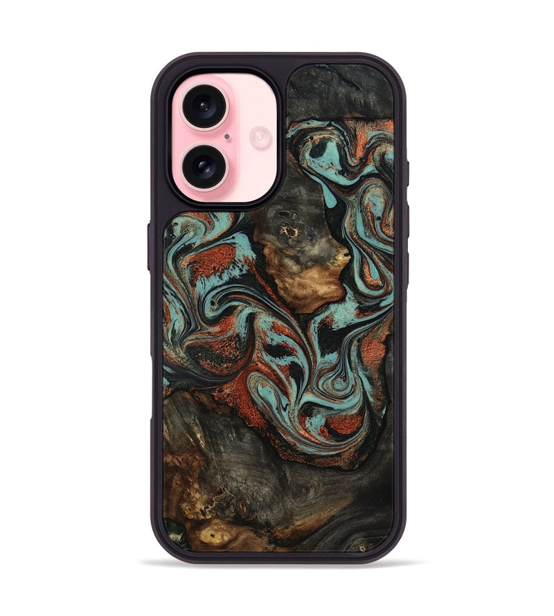 iPhone 16 Wood Phone Case - Seven (Green, 818503)