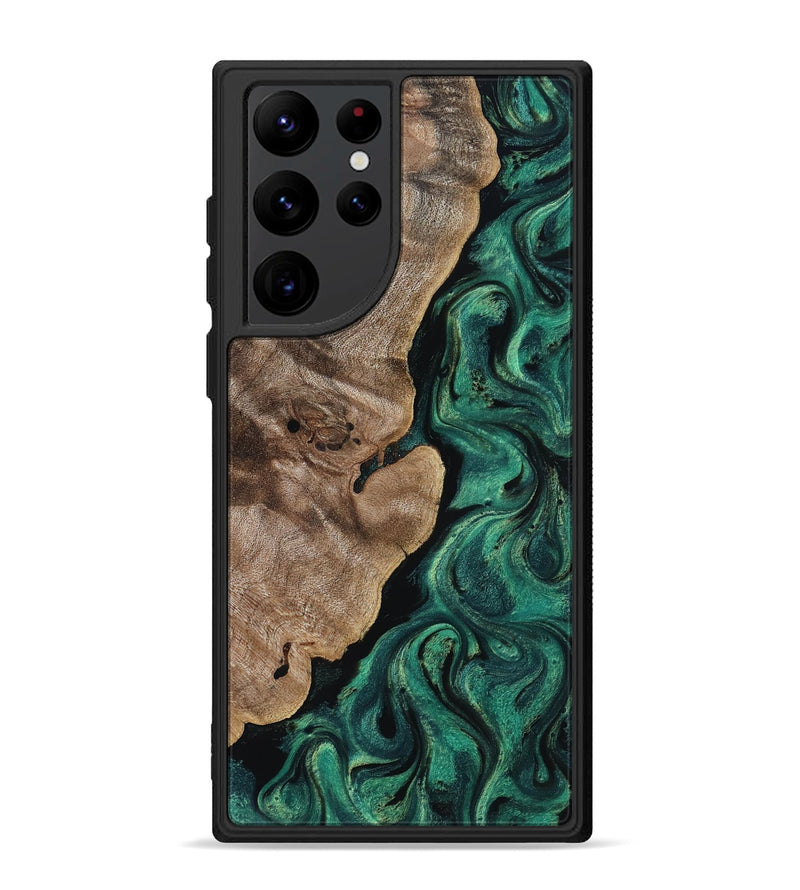 Galaxy S22 Ultra Wood Phone Case - Dina (Green, 818504)