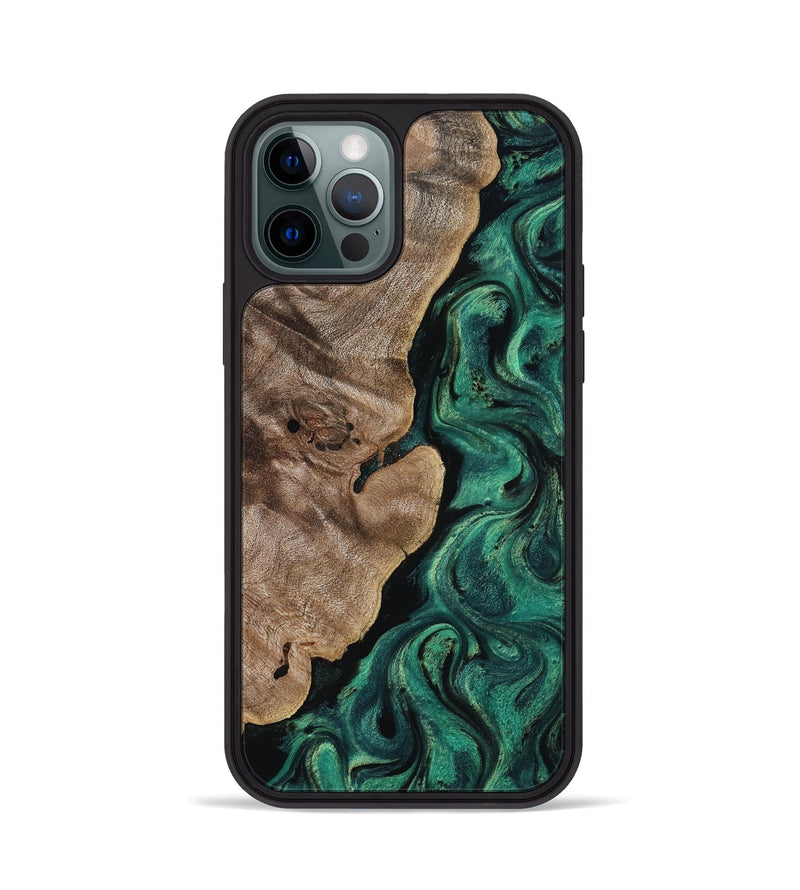 iPhone 12 Pro Wood Phone Case - Dina (Green, 818504)