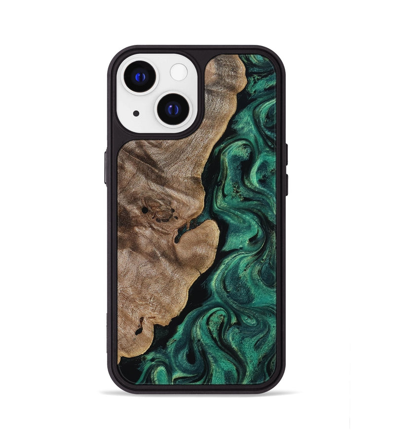 iPhone 13 Wood Phone Case - Dina (Green, 818504)